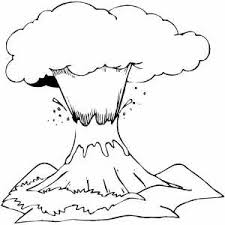 volcano coloring page
