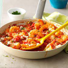 Feta Shrimp Skillet Recipe Mediterranean Recipes Recipes Heart Healthy Dinners