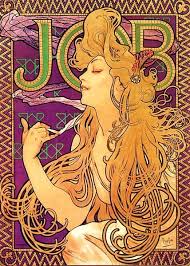 Job Cigarettes Pracovni Cigarety Mucha Art Art Nouveau Mucha Art Nouveau Poster
