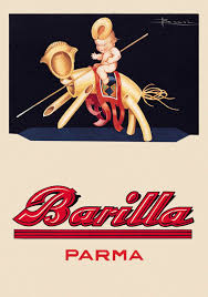 Barilla La Delicata Favola Della Pasta Publicite Vintage Carte Postale Chat Noir