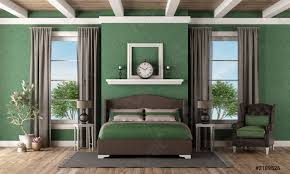 .schlafzimmer einrichten grüne zimmer schlafzimmer inspiration wohn design einrichten und schlafzimmer dekoration; Grunes Und Braunes Masterschlafzimmer Foto Vorratig Crushpixel