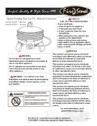 Shop for wood fire pits in fire pits. Fire Sense Sporty Portable Gas Fire Pit User Manual Manuals