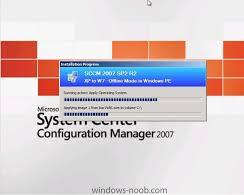 Image of text mode installation screen showing the installation progress