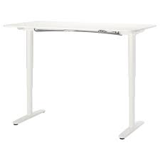 Die ecke ist auf der rechten seite. Bekant Schreibtisch Sitz Steh Weiss Ikea Deutschland