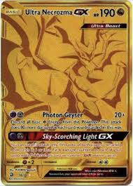 Pokemon Dragon Majesty Ultra Necrozma Gx 78 70 Gold Secret Rare Nm M Ebay Pokemon Pokemonkaarten