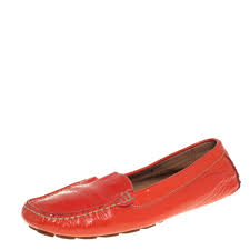 Salvatore Ferragamo Orange Patent Leather Slip On Loafers Size 38 5 Salvatore Ferragamo Tlc