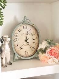 Vintage Clock Mantle Clock Shabby Chic Table Clock Shabby Chic Farmhouse Farmhouse Mantle Shabby Chic Table
