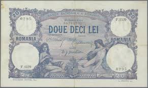Romania 20 Lei June 30th 1914 P 20 Still Nice Note With Bright Colors And Strong Paper Vertical And Horizontal Folds And A F Money Design Bank Notes Romania