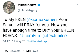 She met mutahi ngunyi in a wedding where where they were both playing piano. Son Of The Land On Twitter President Uhuru Kenyatta Knows How To Deal With Stubbornness While Mutahi Ngunyi Knows How To Tell Them The Facts