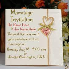 Use our predefined hindu wedding invitation templates to create invitation cards. Write Name On Marriage Invitation Cards Designs Online Picture Marriage Invitation Card Marriage Invitations Invitation Card Design