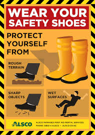 Alsco Nz Training Safety Posters Wear Safety Shoes A4 Png Workplace Safety Health And Safety Poster Safety Posters
