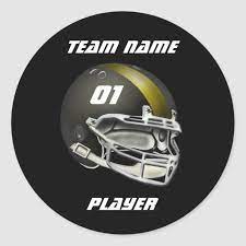 Black And Gold Football Helmet Classic Round Sticker Zazzle Com Football Helmets Football Football Design