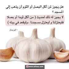 حكم ذهاب من أكل البصل و الثوم إلى المسجد فتوى للشيخ ابن باز موقع الفتوى vegetables garlic food