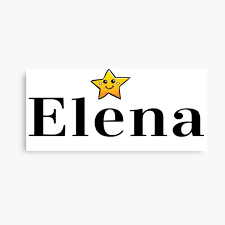 Lienzo Elena Nombre Lindo De La Estrella Elena Significado Luz Brillante De Projectx23 Redbubble