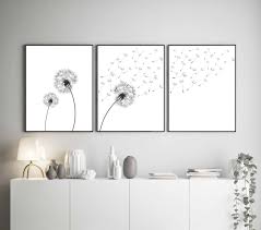 25% off with code take25zazzle. Dandelion Wall Art Print Set Of 3 Dandelion Prints Dandelion Poster Living Room Bedroom Decor Black White 12 Sold By Sunshine Store Finds On Storenvy