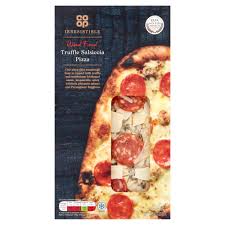 What started out as a way of enjoying good food with. Co Op Limited Edition Irresistible Wood Fired Truffle Salsiccia Salami Pizza 215g Co Op