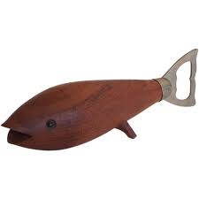 vintage danish modern teak fish bottle opener leo kari