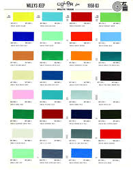 1963 Color Palette Google Search Paint Charts Jeep