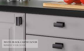 Upgrading your current cabinet hardware is the cheapest and quickest way to renovate the look of your dressers and drawers. Knobwell 10 Pack Black Kitchen Cabinet Knobs Rectangle Decorative Dresser Drawer Knobs And Pulls Modern Cabinet Hardware Pulls For Cupboard Amazon Com