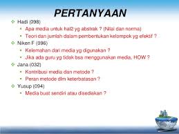 Menurut nursid sumaatmadja (1997), yaitu: Pentingnya Media Dan Metode Dalam Pembelajaran Ips Di