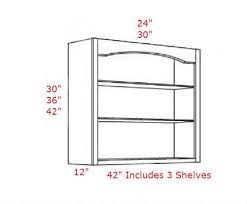 So we added one (and sometimes two) shelves to most of our cabinets. Dark Maple Shaker 30 X 30 Open Shelf Wall Cabinet