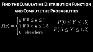 How To Find The Cumulative Distribution Function And Compute The Probabi In 2020 Math Videos Probability Math