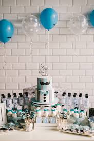 25th Birthday Theme Decoration Ideas For Mens Birthday Party Sweet Table From A Modern Little Man Birthday Party On Kara S Party Ideas Karaspartyi Little Man Birthday Little Man Birthday Party Ideas Mens Birthday Party