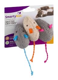Smartykat skitter critters cat toy catnip mice. Martykat Skitter Critters Catnip Mice 3 Toys Delivery Cornershop By Uber