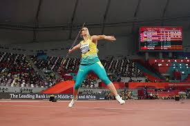 1400 deltakarar frå 50 land var påmeld til meisterskapen, der det vart tevla i 47 øvingar; World Champs Women S Javelin Barber Drops A Bomb Track Field News
