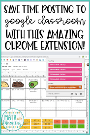 Save Time Posting Google Classroom Assignments With The Share To Classroom Extensio In 2020 Google Classroom Assignments Google Classroom Google Classroom Elementary