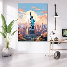 Tablou Canvas - Statue of Liberty Ilustration – The Print Studio