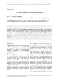 Urgent computerized tomography of the abdomen serves as an important diagnostic tool in view of its ability to detect the site, level and. Pdf A Nursing Diagnosis Autonomic Dysreflexia