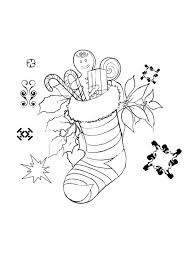 1) if you have javascript enabled you can click the print link in the top half of the page and it will automatically print the coloring page only and ignore the advertising and navigation at the top of the page. Detailed Christmas Stocking Coloring Pages