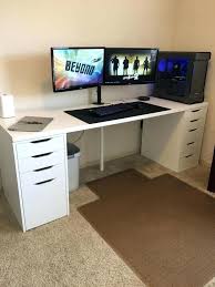Ikea Linnmon Alex Desk Setup Item Links In Description Desk Setup Desks And Gaming Idea Home Interior Decorating Ideas Gaming Desk Desk Setup Gaming Desk Setup