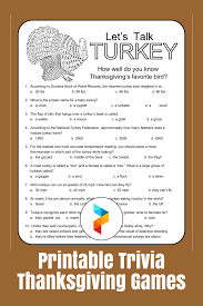 Challenge yourself with howstuffworks trivia and quizzes! 4 Best Printable Trivia Thanksgiving Games Printablee Com