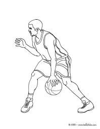 In this drawing about basketball we see a player who is about to make a slam dunk, which is dunk touching the basketball hoop with hands. Basketball Coloring Pages Lebron James Coloring And Drawing