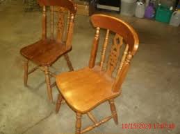 2 dark pine kitchen chairs nex tech