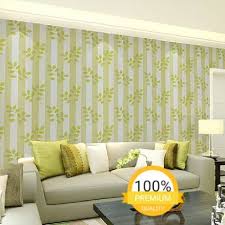 Grosir Murah Wallpaper Dinding Motif Garis2 Di Padu Daun Hijau Cocok Untuk Ruang Tamu Shopee Indonesia