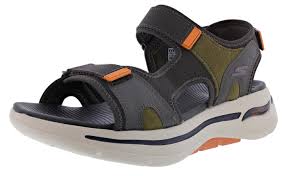 Skechers Go Walk Arch Fit Mission Cushioned Strap Sandals Men's | Shoe City