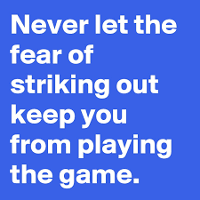 We did not find results for: Never Let The Fear Of Striking Out Keep You From Playing The Game Post By Amycox On Boldomatic