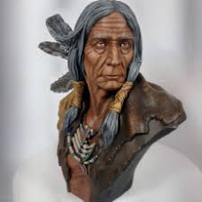 3D Printable Native American Bust by Leavon Archer