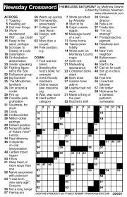 Newsday Crossword Puzzle For Mar 20 2021 By Stanley Newman Creators Syndicate