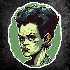Bride of Frankenstein Sticker: Classic Horror Vinyl Decal