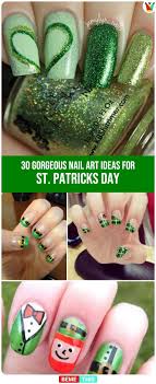 30 Gorgeous Nail Art Ideas For St Patricks Day Stpatrickday Stpatricknaildesigns Stpatrickdaynails Saintp St Patricks Day Nails Gorgeous Nails Irish Nails