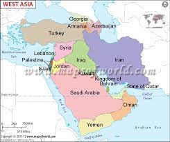 Liberia citizens can visit 3 western asia countries. Map Of West Asian Countries Cvln Rp