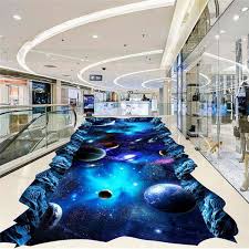 Galaxy Universe Painting 3d Floor Mural Photo Flooring Wallpaper Home Wall Decal Ebay Floor Wallpaper Floor Murals 3d Floor Art