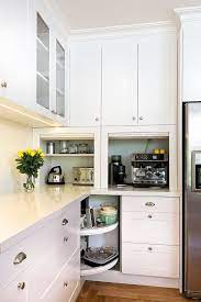 The Small Kitchen Appliance Storage Ideas Small Kitchen Guides Small Kitchen Cabinets Kitchen Cabinet Plans Corner Kitchen Cabinet