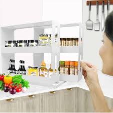If you are satisfied with our products and services, please give us favorable support, thank you. Kitchen Spice Rack Multi Function Rotating Storage Shelf Slide Kitchen Cabinet Cupboard Organizer Buy At A Low Prices On Joom E Commerce Platform