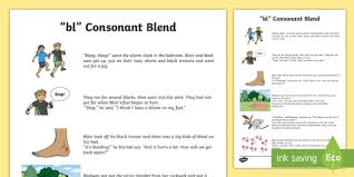 First grade english language arts worksheets. Bl Consonant Blend Spotter Story Teacher Made