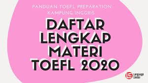 Anda mendapatkan nilai konversi 56 di sesi 1, 42 di sesi 2 dan 60 di sesi 3. Daftar Materi Belajar Toefl Lengkap 2020 Kampung Inggris Pare